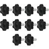ECSiNG 10 Pezzi M6x14mm Viti Di Bloccaggio Del Pedale Viti Fisse Del Pedale Compatibile Con Logitech G25 G27 G29 G920 G923 Plum Blossom Vite Serrata Manualmente