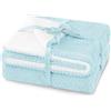 AmeliaHome Shleepy, coperta 70 x 150 cm, delicata trapuntatura, effetto pelliccia di agnello, colore: azzurro