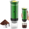 Generico 3 In 1 Macchina da Caffe Portatile, Macchina Caffè Portatile Multi Capsule, Macchina da Caffè Espresso Riscaldamento Rapido, Caffettiera Portatile Per Ufficio, Casa (Verde)