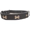 Ballatore \Osso\" Collare per cani in pelle di bufalo Grigio 34 cm"