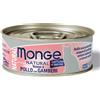 Monge Gatto Natural Umido Lattina 80g tonno pollo e gamberetti