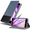 Cadorabo Custodia Libro per Huawei P8 LITE 2017 in AZZURRO SCURO NERO - con Vani di Carte, Funzione Stand e Chiusura Magnetica - Portafoglio Cover Case Wallet Book Etui Protezione