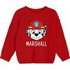 eplusm Paw Patrol, felpa con cappuccio per ragazzi, giacca Chase e Marshall, felpa invernale calda, per bambini, idea regalo, taglia 98-128 cm, Colore: rosso, 98