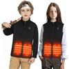 ANAYSN Gilet Riscaldato per bambini, maglia riscaldata elettrica, Dotato di batteria da 7.4V 10000mAh, Nero, L