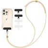 DiDaDi Cinturino universale per cellulare, adatto per tutti gli smartphone, cordino per cellulare con 2 pad, compatibile con tutti gli smartphone (oro)
