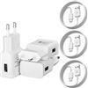 Sanronang Caricabatterie Per Samsung, (3 Pack) Caricatore Tipo C Rapido per Samsung S21/S20/S10/S10e/S9/S9+/S8/S8 Plus/A12/A13/A15/A20/A25/A32/A51/Note 9/8/M34, Alimentatore USB da 15W e Cavo USB C da 1,5M