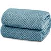 Yebeda Coperta in pile a nido d'ape, 130 x 170 cm, colore: blu ardesia,coperta per divano e letto in flanella- super morbida, piacevole,