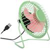 com-four® Ventilatore da Tavolo USB, Mini Ventilatore Silenzioso per Ufficio e scrivania, Fantastico Ventilatore da Pavimento Estivo da Colori allegri (Rosa Verde)