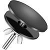 LiXiongBao Tappo per buco di rubinetto 2 pollici, tappo per buco di rubinetto in acciaio per cucina, tappo per buco di rubinetto in metallo per lavandino cucina (nero opaco)