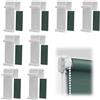 KUEEA Supporto Senza Fori per Tende - Set di 8 Supporti per Tende a Rullo, Doppie Tende & Veneziane, Compatibili con Finestre in PVC e Legno