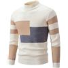BOTCAM Maglione da uomo moderno a collo alto, in lana grigia, con scollo a V, verde, da uomo, colore rosso, da uomo, bianco, girocollo, bianco, 3XL