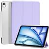 4UBonLife Custodia per iPad Air 11 Pollici M2 2024 Air 6, per iPad Air 5/4 Generazione 2022/2020 10,9 Pollici, Cover Protettiva Rigida Sottile e Leggera con Traslucida Posteriore Cover, Viola Chiaro