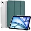 4UBonLife Custodia per iPad Air 11 Pollici M2 2024 Air 6, per iPad Air 5/4 Generazione 2022/2020 10,9 Pollici, Cover Protettiva Rigida Sottile e Leggera con Traslucida Posteriore Cover, Verde Notte