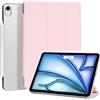 4UBonLife Custodia per iPad Air 11 Pollici M2 2024 Air 6, per iPad Air 5/4 Generazione 2022/2020 10,9 Pollici, Cover Protettiva Rigida Sottile e Leggera con Traslucida Posteriore Cover, Rosa