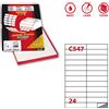 MARKIN Etichetta adesiva C/547 bianca 100fg A4 105x25mm (24et/fg) Markin
