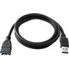 System-S Cavo USB 3.0 100 cm tipo A maschio a femmina adattatore 5 Gbps in nero