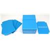 docsmagic.de Deck Box Full + 100 Double Mat Light Blue Sleeves Standard - Porta Mazzo & Bustine Blu Chiaro - PKM MTG
