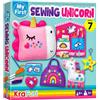 KRAFUN Kit da Cucito Unicorno per Bambini 5+ Anni, 5 Progetti Fai da Te (Bambola, Cuscino, Borsa), Feltro, Istruzioni, Scatola Riutilizzabile, Giocattolo Educativo
