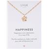 LUUK LIFESTYLE Collana Acciaio Inox con Ciondolo Fiore, Oro Rosa, 50cm