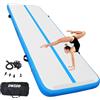 Dwzdd Ginnastica Air Matte Track, 3 m/4 m/5 m/6 m Tappetino di Ginnastica per Bambini, Tappetino di Ginnastica Gonfiabile Tumble Track per Casa/Palestra/Allenamento/Cheerleading/Wasse-Blu 300*100*10cm