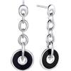 Duran Exquse-Orecchini bilanciamento, onice. Argento, Mediano, Argento sterling Argento, Onice