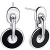 Duran Exquse-Orecchini bilanciamento, onice. Argento