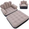 Jectse Divano Letto Gonfiabile, PVC Floccato Addensato, Dimensioni piegato: ca. 100 X 98 X 90 Cm, Grande capacità di Carico di 200 Kg e Facile da Riporre, caffè, per Viaggi, Campeggio