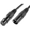 Cascha Cavo per Microfono Professionale - Premium Microphone Cable Jack XLR Jack to XLR Plug XLR (1m, nero) - Cavo audio di alta qualità