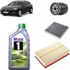 OP Kit tagliando 3 filtri + 5L olio 0W-20 Mobil per Seat Leon 1K 1.5 TSI/eTSI 2019+