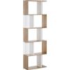 HOMCOM libreria in Legno, Scaffale a Ripiani, Mobile Contemporaneo, Bianco legno naturale 60 × 24 × 184.5cm|Aosom