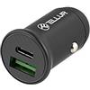 Tellur Caricabatterie per auto, PD-Power Delivery Max 60W su 24V, Max.30W su 12V, QC 30W, USB SuperCharge di Huawei, Tipo-C, Compatibile con Iphone 11/12 Fast Charge, Alluminio, Nero