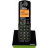 Alcatel S280 NERO/VERDE Telefono Cordless DECT con Blocco delle Chiamate Indesiderate, Ampio Display Retroilluminato Arancione, funzione Vivavoce, 3 Tasti di Memoria Diretta