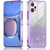JNERBUYI Cover Protettiva per Realme 9 4G/Realme 9 PRO+ Plus, Custodia per Telefono Antiurto, Guscio Elettrolitico Squisito, Cover Bumper Glitterata per Ragazze. Lavanda