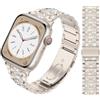 JJii Sung Bling Bracciale in Diamanti compatibile con Apple Watch Cinturino 38mm 40mm 41mm 42mm 44mm 45mm 46mm 49mm, Bracciale in Acciaio Inossidabile Diamanti Donne per iWatch Ultra SE 11 10 9 8 7 6 5 4