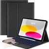 CACOE Cover con Tastiera iPad 11 Generazione (A16) 2025 11 / 10 Generazione 2022 10.9'' con Touchpad [Italiano] Wireless Staccabile, Custodia con Tastiera Illuminazione a 7 Colori, Nero