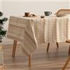 GAMUSI Tovaglia Natale Jacquard Filo Dorato Tavolo Da Pranzo Quadrato Decorazione natalizia 140x140 cm Colore Beige/Oro