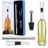 GRKB 1 Set Set 3 in 1 Refrigeratore per Bottiglie Vino Raffredda Bottiglie Vino Aeratore per Vino Refrigeratore per Bottiglie Vino Decanter per Vino per Amanti del Vino Regalo Donna Uomo Festa Bar