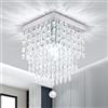 FRIXCHUR Lampadario di cristallo da incasso plafoniera montaggio luci del corridoio plafoniera moderna lampadari di cristallo goccia di pioggia per camera da letto sala da pranzo cucina base E14