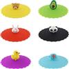 BEASAFY 6 Bicchieri con Copertura in Vetro in Silicone 10 cm, Coperchi in Silicone Colorati Antipolvere per Bicchieri, Coperchi in Silicone per Bicchieri da Vino, Coperchi Tazze D'acqua