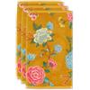 Pip Studio Set di asciugamani per ospiti Good Evening, 3 pezzi, colore giallo, dimensioni 30 x 50 x 3