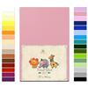 Soft Dream Lenzuolo con angoli elasticizzati da 90 x 200 cm, qualità premium, 100% cotone pettinato jersey con angoli elasticizzati per letto dei bambini, certificato OekoTex, made in EU, rosa cipria