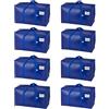 VENO Set da 8 Borse per traslochi extra grandi con cerniere e maniglie per il trasporto, scatole trasloco resistenti per risparmiare spazio (Blu, Set da 8)