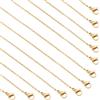 NBEADS 20 pz Catena per Gioielli, 304 Catene in Acciaio Inossidabile,50cm Catena per Cavi con Chiusura a Moschettone in Acciaio Inossidabile per Creazione di Braccialetti per Collana Fai-da-Te,Oro