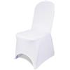 Trimming Shop Coprisedia in spandex arcuato per sedia da matrimonio, in tessuto elasticizzato, rimovibile, lavabile, universale, per feste di nozze, decorazione hotel, bianco, 1 pezzo