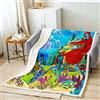 Loussiesd Coperta in peluche a forma di polpo con tentacoli di polpo di meduse in pile, coperta sherpa, per letto, divano, bambini, in microfibra, mare, marino, caldo, sfocato, subacqueo, 70 x 100 cm