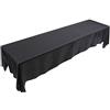 EBTOOLS Tovaglia Rettangolare per Banchetti, 145x320 cm Tovaglia Antimacchia Copritavolo per Feste in Raso e Poliestere per la Decorazione di Matrimonio/Compleanno/Battesimo del Bambino/Eventi(Nero)