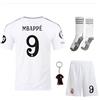 Qycksouth Mbappe - Maglia per bambini #9 - Set da calcio con maglia, pantaloncini, calze, parastinchi, calzettoni e accessori | maglia da calcio per bambini, per allenamento, tempo libero (4-14 anni),