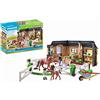 PLAYMOBIL Country 71238 Stalla con recinto, Box per Cavalli con Paddock annesso, Cavallo e Puledro per Il maneggio, Giocattolo per Bambini dai 4 Anni in su