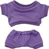 niannyyhouse Vestiti per bambole in peluche, 20 cm, abbigliamento sportivo, felpe, pantaloni per bambole (viola, 20 cm)