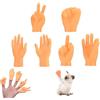 JJiaoLinin Mini Mani,6 Pezzi Tiny Hands Mini Mano Sinistra Mano Destra Piccola Mano Burattini da Dito Mini Dita per Giochi Giocattolo per Prendere in Giro per Gatti Novità di Giocattoli